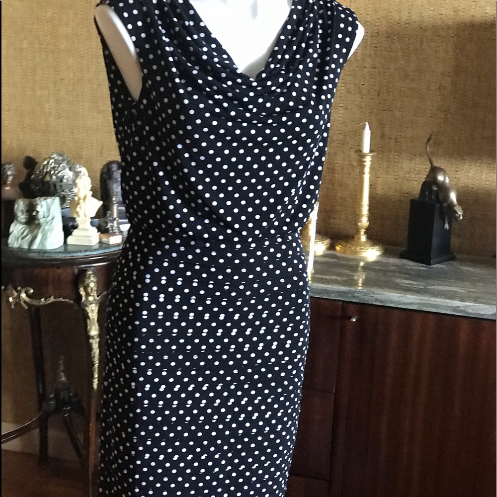 NWT Adrianna Papell Polka dot Dress  EU Size 38